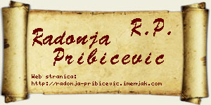 Radonja Pribićević vizit kartica